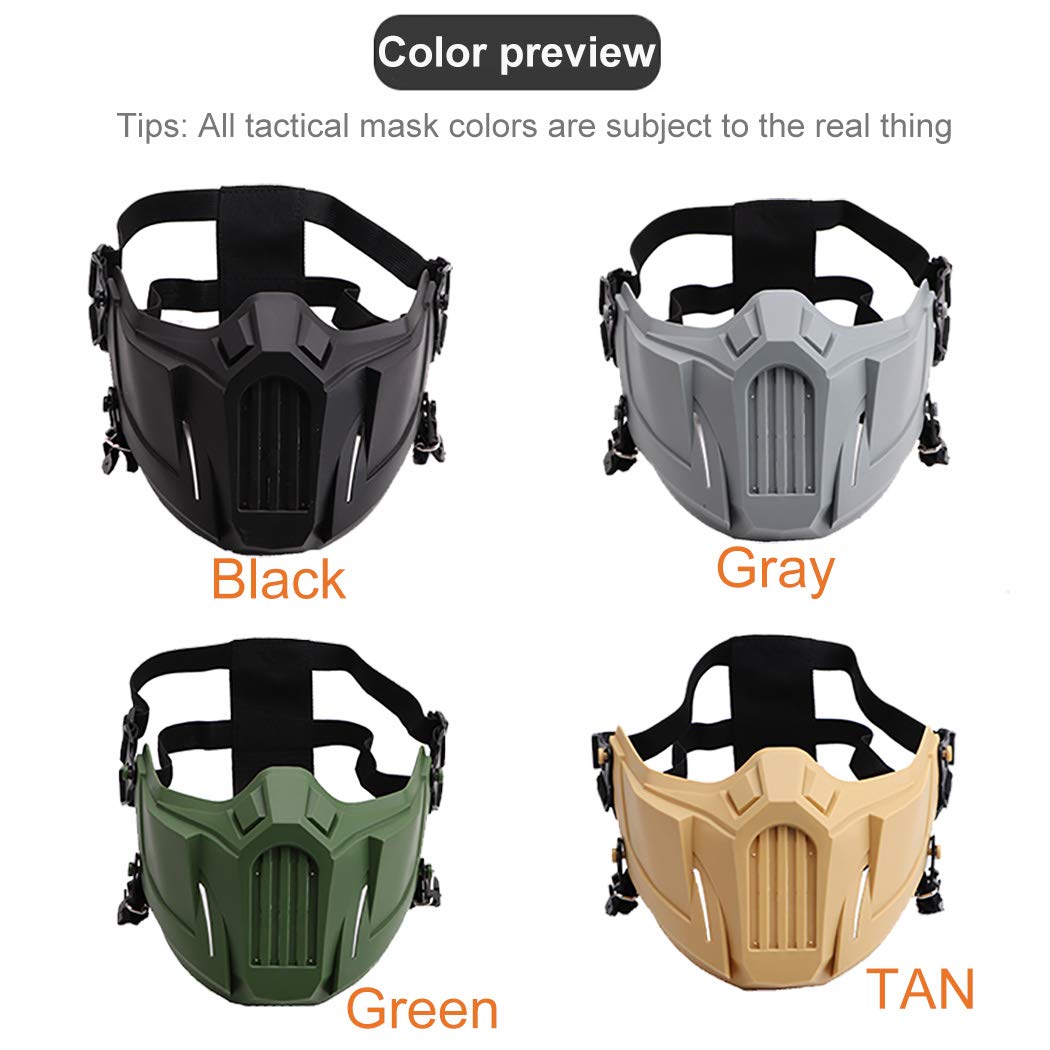 Black Half Face Airsoft Mask