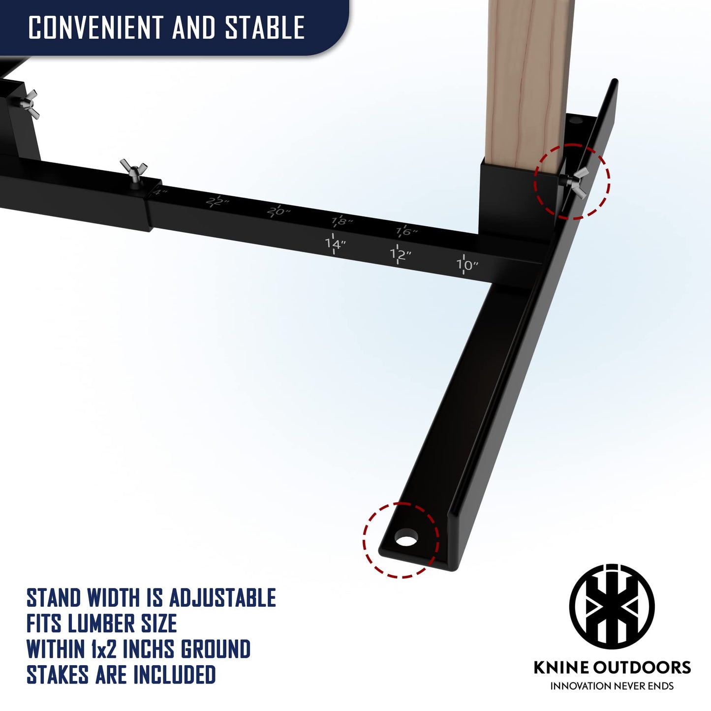 Outdoor Shooting Target Stand with Adjustable Base (2 Pack)