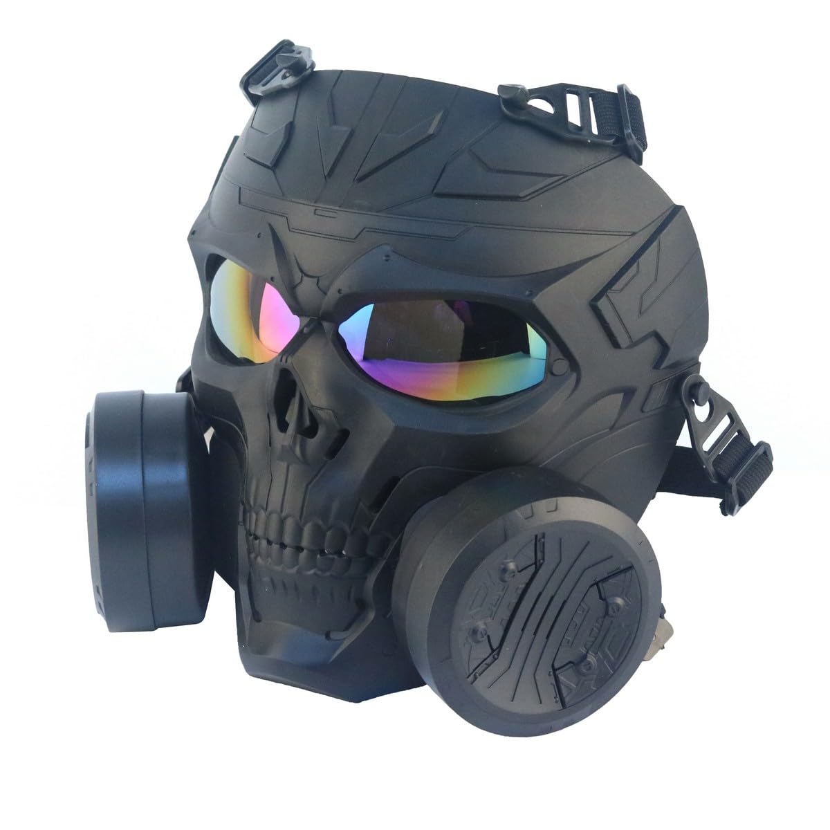 Full Face Dummy Gas Mask with Fans for Airsoft and Cosplay