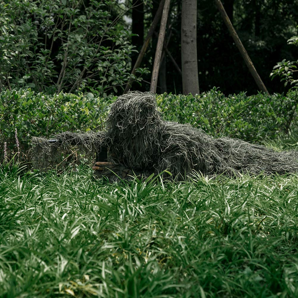 5-in-1 Ghillie Suit Camo Hunting Outfit for Men and Youth