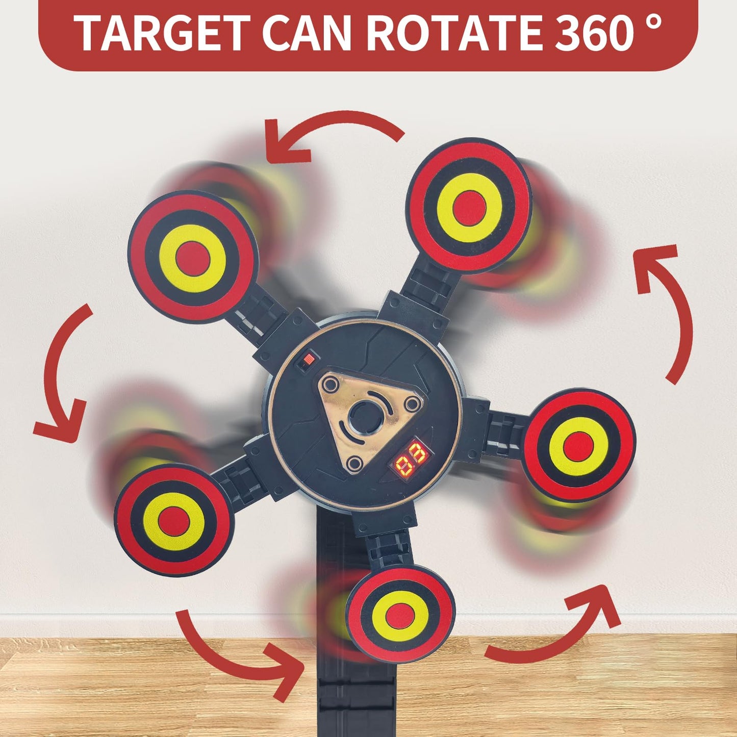 Digital Rotating Shooting Target with Net and Display