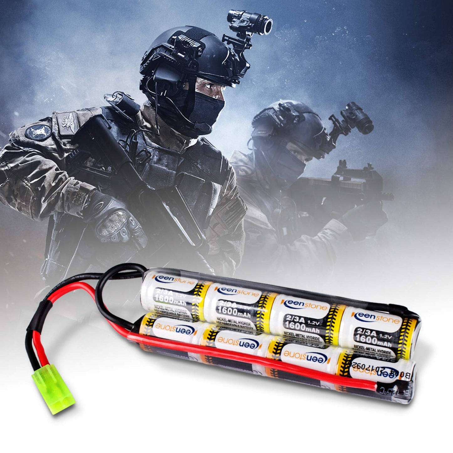 9.6V 1600mAh Nunchuck NiMH Battery with Mini Tamiya Connector