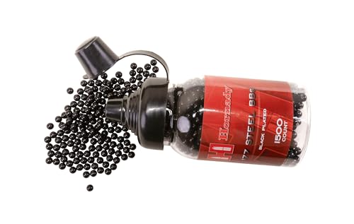 Black Plated .177 Caliber Steel BB Gun BBs (1500 Count)