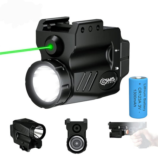 500 Lumen Tactical Pistol Light and Green Laser Combo with Picatinny Mount