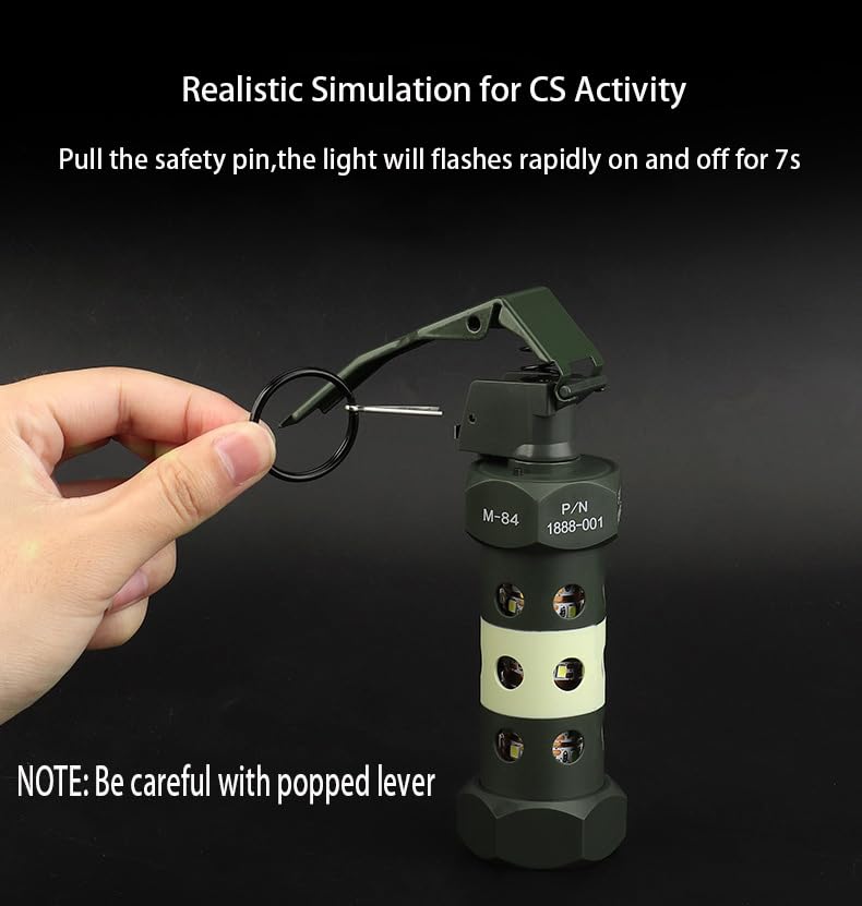 Airsoft Flashbang Flashlight Cosplay Prop with Strobe LED