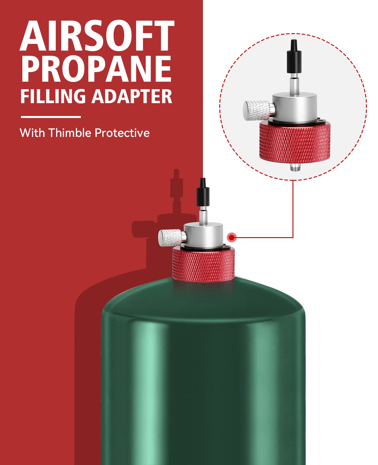 Airsoft Propane Filling Adapter with Silicone Oil Port