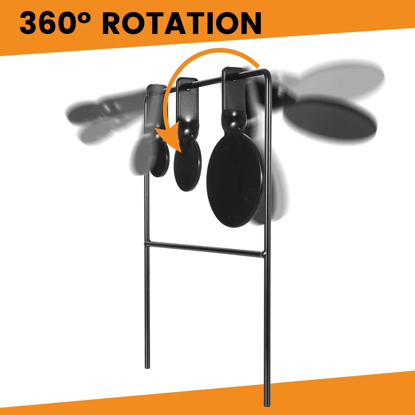 Triple Gong Spinner Target for .22 Rifles and Handguns