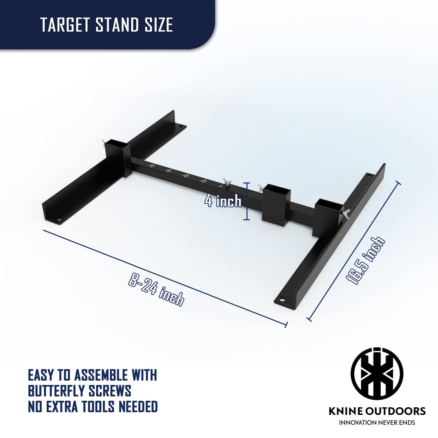 Outdoor Shooting Target Stand with Adjustable Base (2 Pack)