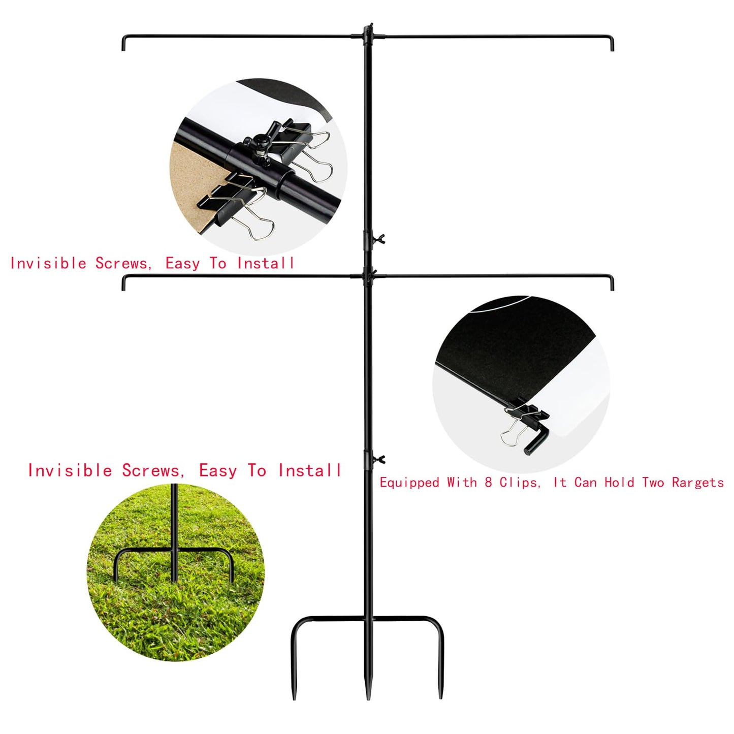Portable Adjustable Target Stand for Large Targets