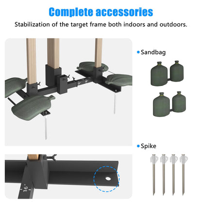 Adjustable Shooting Target Stand Base for Paper Targets