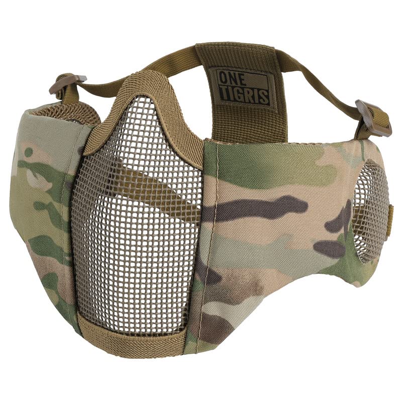 Foldable Half Face Mesh Mask with Ear Protection (Multicam)