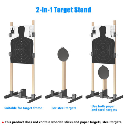 Adjustable Shooting Target Stand Base for Paper Targets