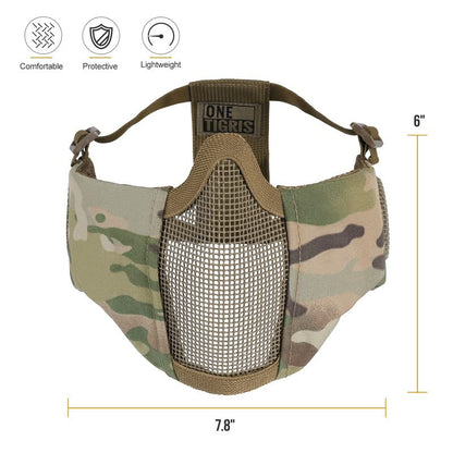 Foldable Half Face Mesh Mask with Ear Protection (Multicam)