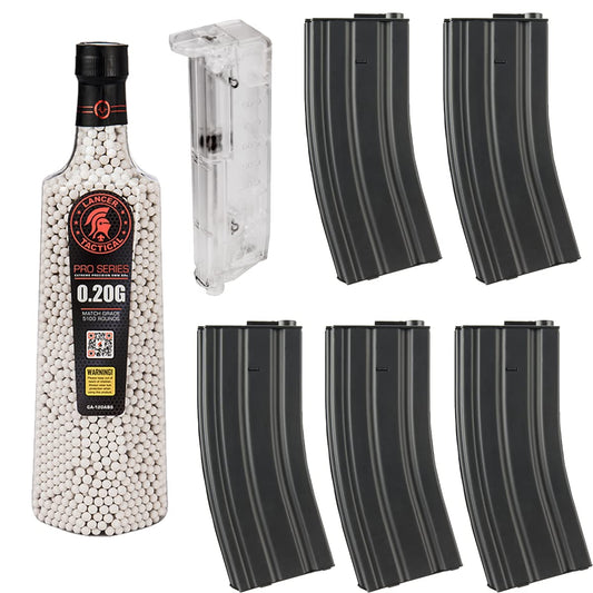 5100 Rounds of 0.20g Airsoft BBs with Speed Loader