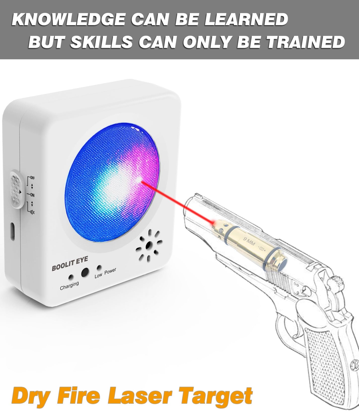Laser Training Target with Sound and Flash Feedback