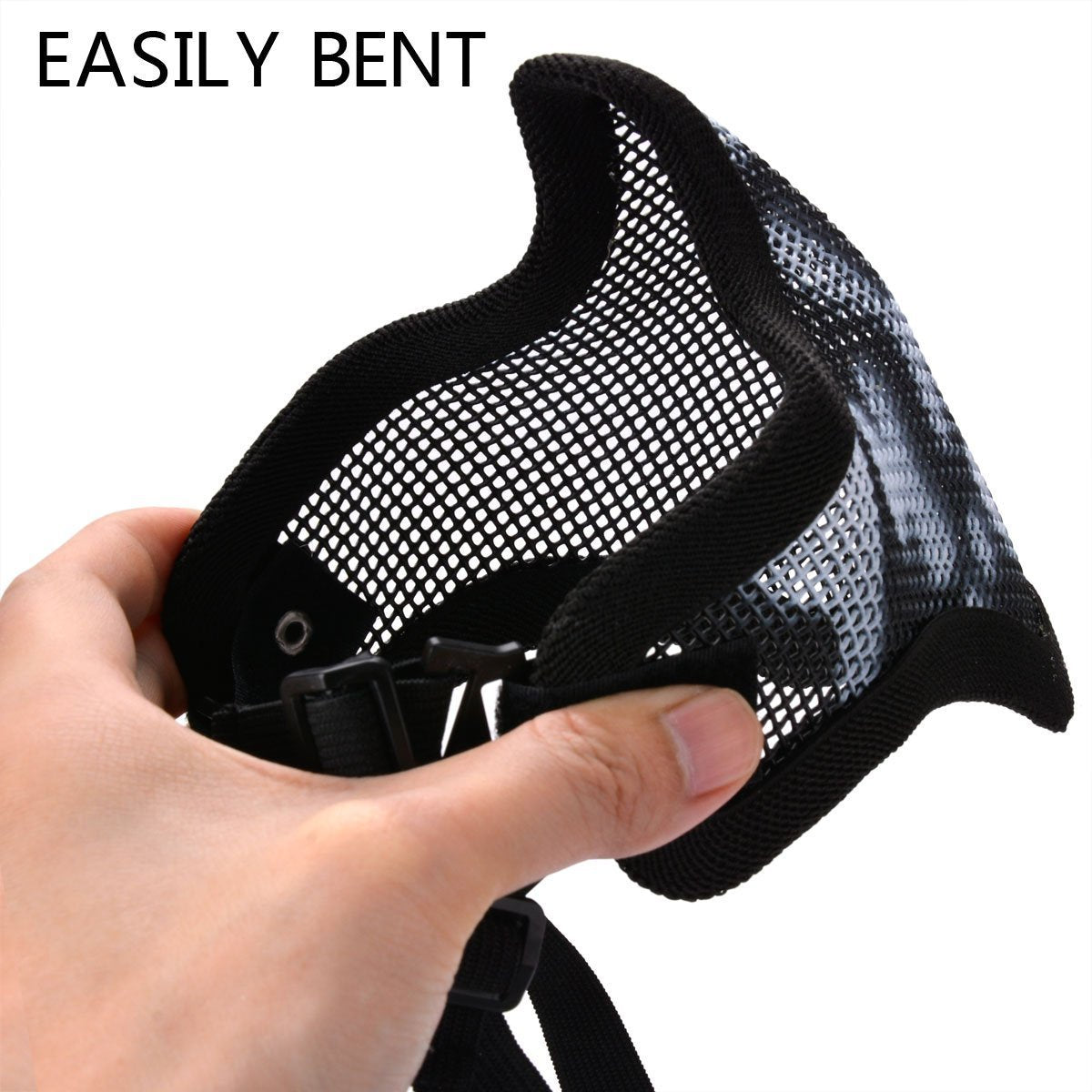 Airsoft Steel Mesh Half Face Mask with Goggles