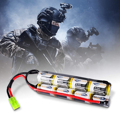 9.6V 1600mAh Nunchuck NiMH Battery with Mini Tamiya Connector