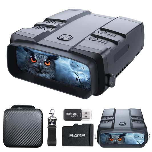 4K Night Vision Binoculars with Powerful IR and Rechargeable Battery