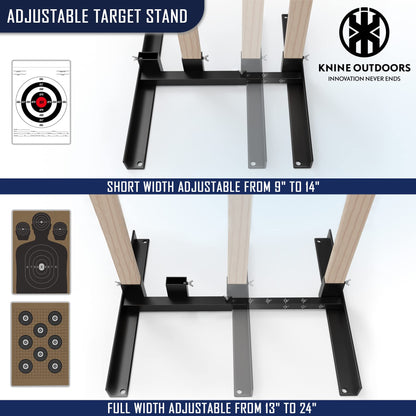 Outdoor Shooting Target Stand with Adjustable Base (2 Pack)