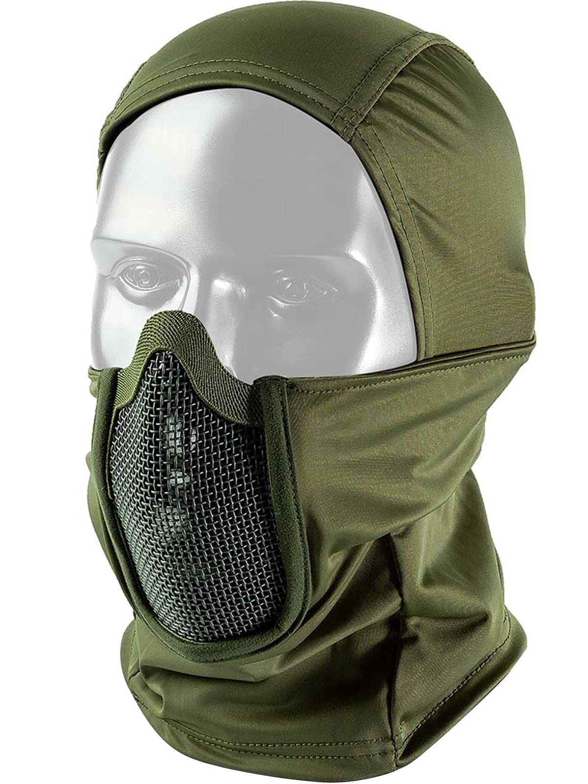 Tactical Mesh Balaclava with Full Face Protection (Olive)