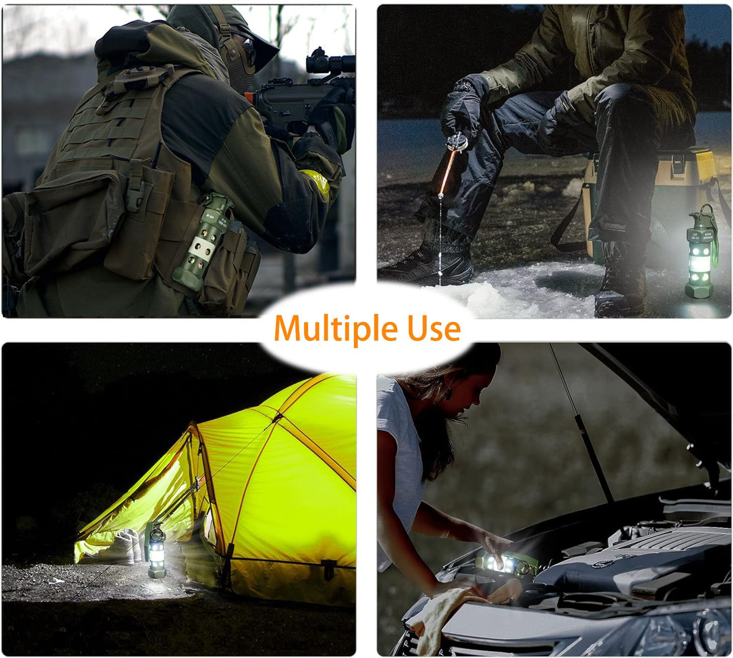 Airsoft Flashbang Flashlight Cosplay Prop with Strobe LED
