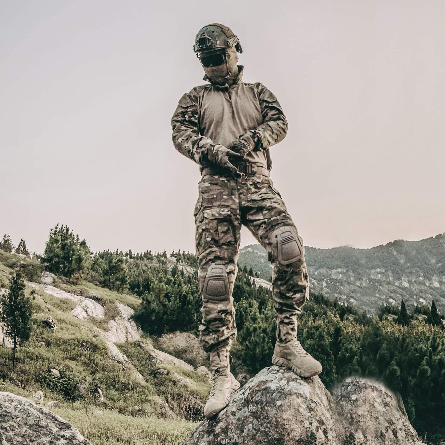 G3 Tactical Camouflage Combat Suit with Knee Pads