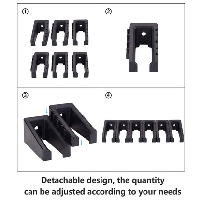 Wall Mount Magazine Rack—Detachable Storage System (Holds 6 Magazines)
