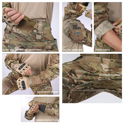 G3 Tactical Camouflage Combat Suit with Knee Pads