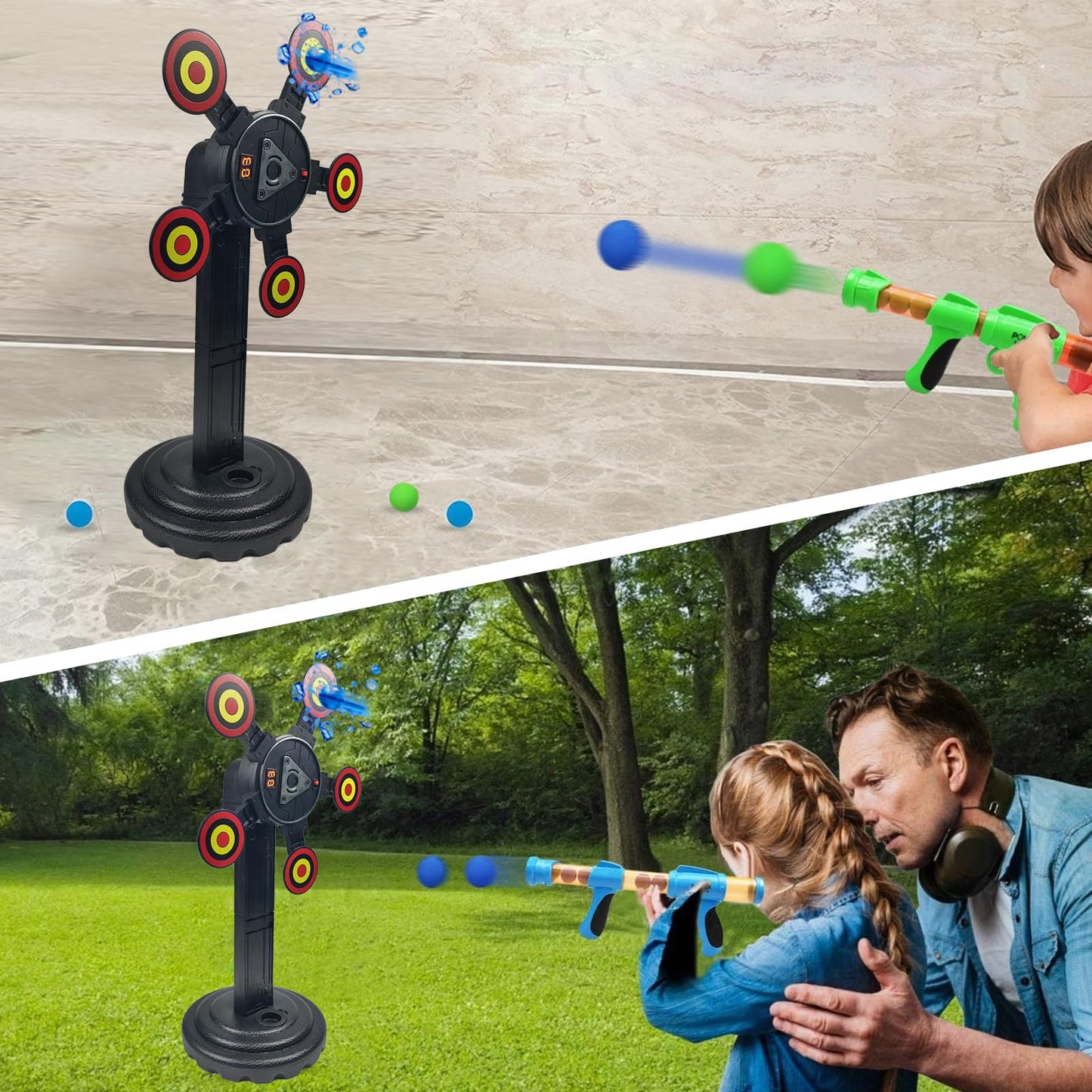 Digital Rotating Shooting Target with Net and Display