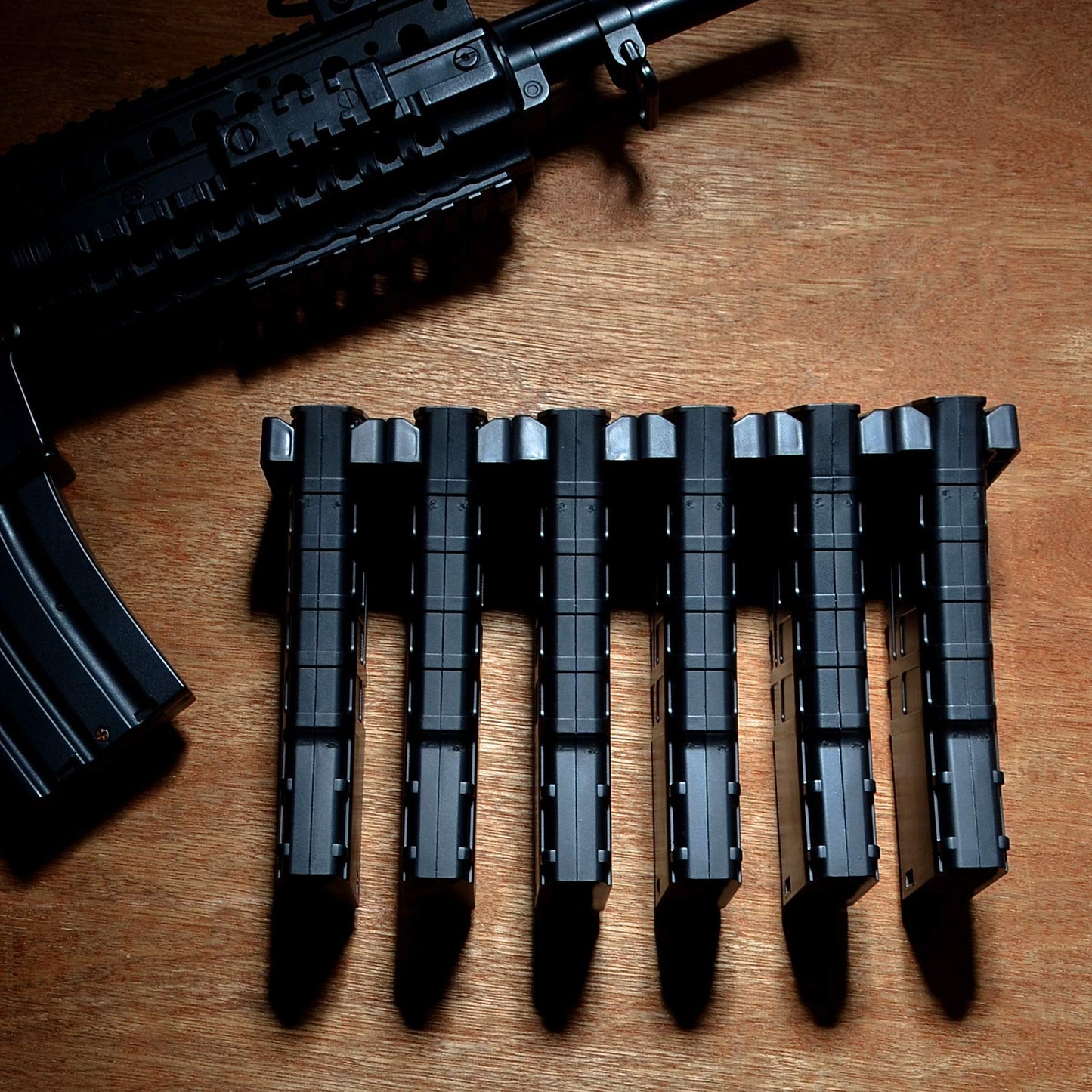Wall Mount Magazine Rack—Detachable Storage System (Holds 6 Magazines)