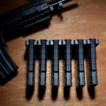 Wall Mount Magazine Rack—Detachable Storage System (Holds 6 Magazines)