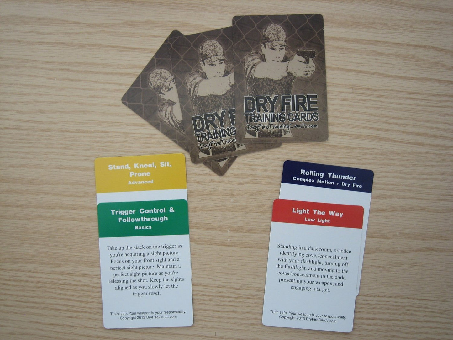Dry Fire Training Cards for Shooting Practice