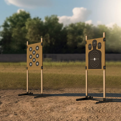 Outdoor Shooting Target Stand with Adjustable Base (2 Pack)