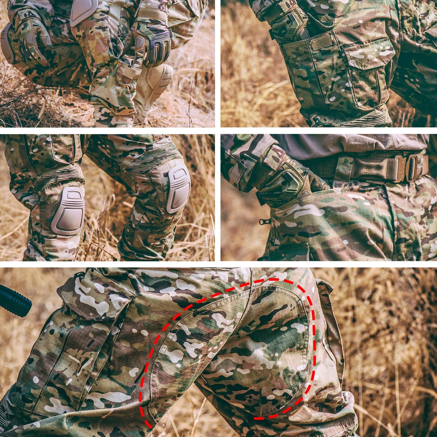 G3 Tactical Camouflage Combat Suit with Knee Pads